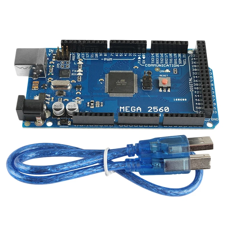Mega 2560 R3 Mcu макетная плата электронные строительные блоки отправка Usb кабель Atmega16U2-Mu