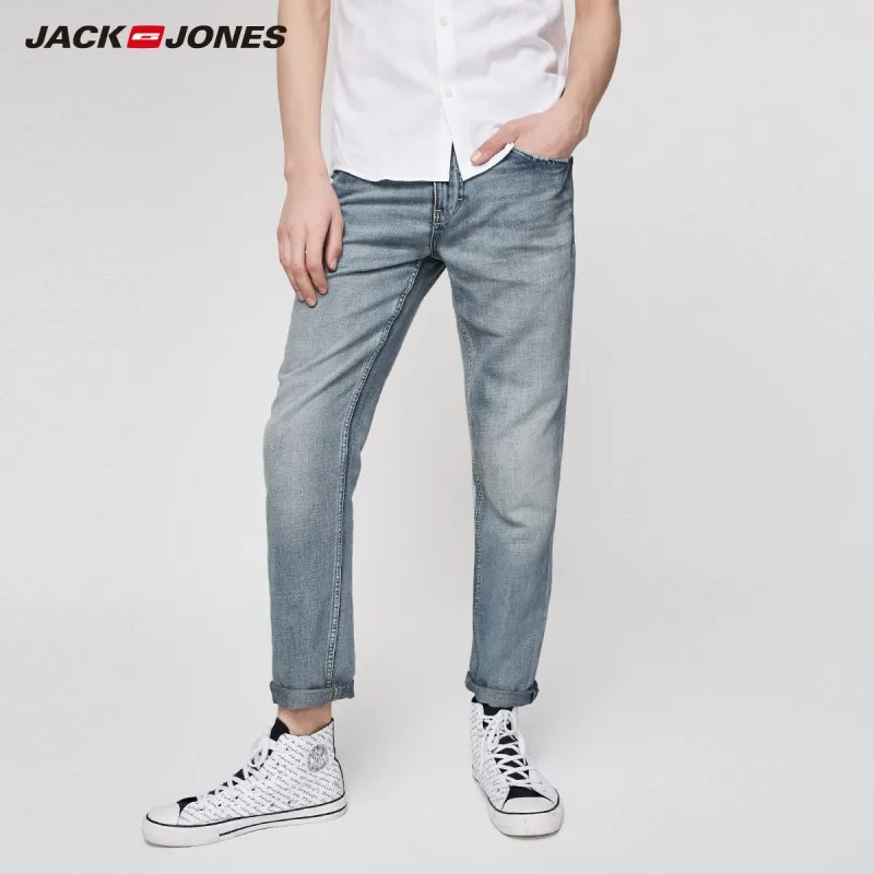 JackJones мужские удобные потертые укороченные джинсы мужская одежда | Базовые 219232516