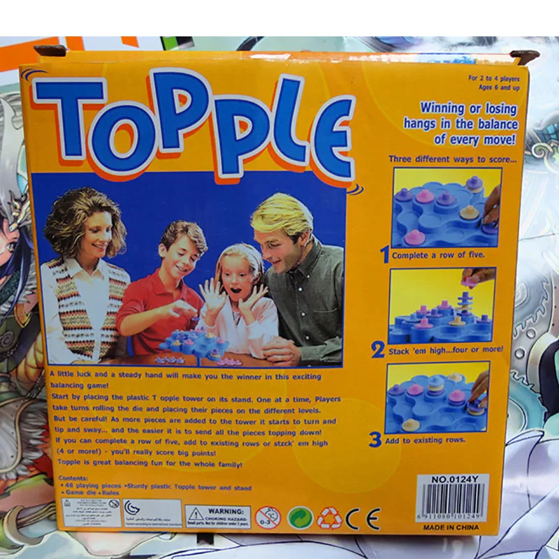 Игра Topple для родителей и детей 2 4 игрока семейная игра с родителями забавная