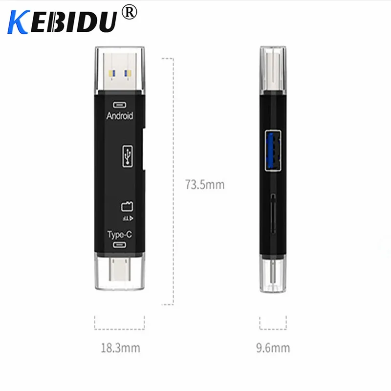 Kebidu все в 1 USB 3,1 OTG кард-ридер SD TF Micro SD кард-ридер type C USB C Micro USB поддержка памяти Mac10 Win7/8/XP/vista