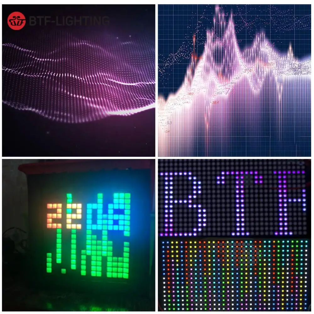 576 пикселей WS2812B Mini 2020 RGB матричная панель экран 18x32 высокой плотности цифровой