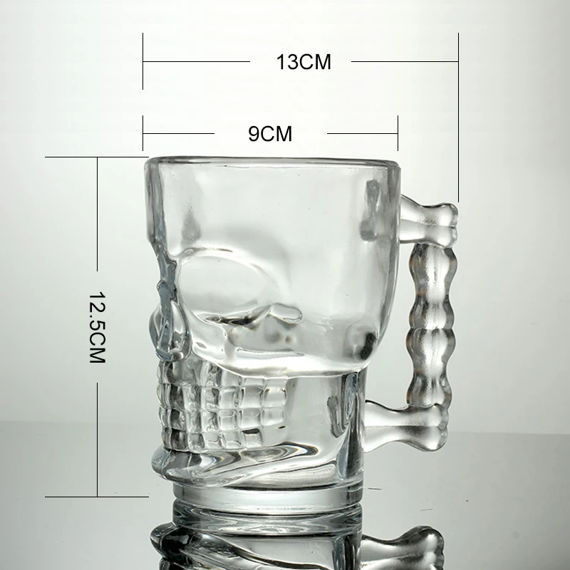 Creative Skull Cup Ghost Face Cup Skull Head Face Cup 500ml Large Beer Cup Unleaded Juice Cup
