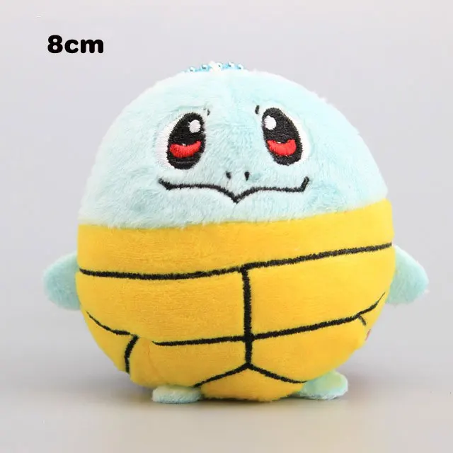 9 см Аниме Пикачу плюшевые игрушки кукла Peluche Kawaii Прекрасный Squirtle Charmander Eevee мягкие игрушки брелок кулон для женщин детский подарок - Цвет: Squirtle 8cm