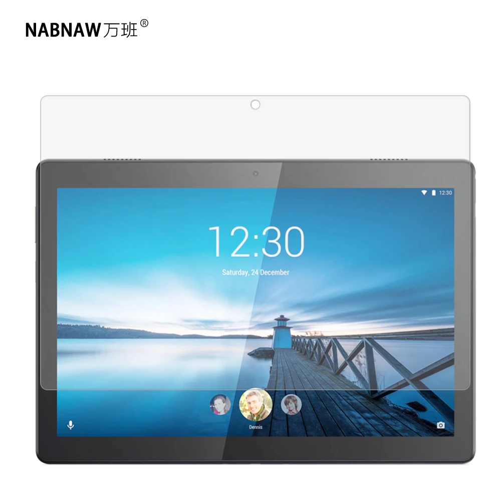 NABNAW-Protector de pantalla de tableta, cristal templado transparente a prueba de arañazos para Lenovo Tab M10 FHD 10,1 modelo X605L X605F