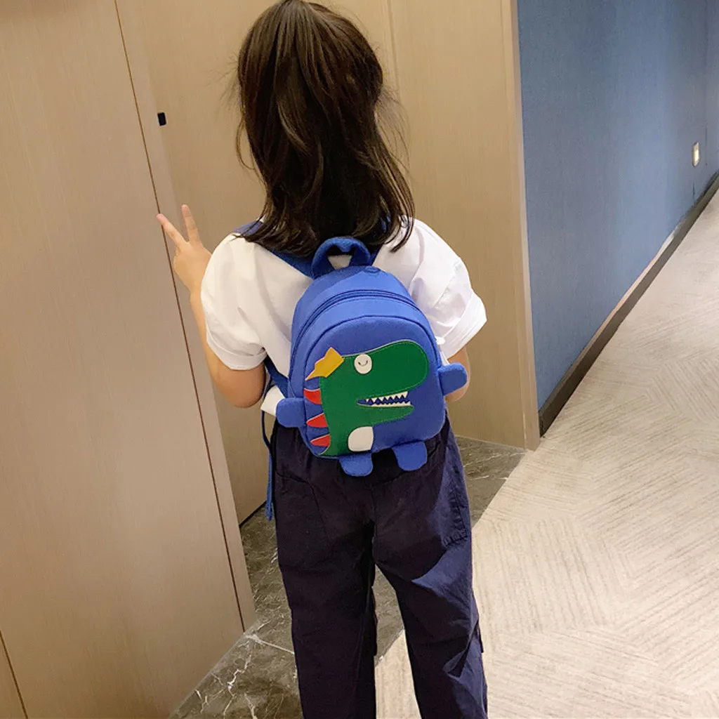 

Children's Fashion Cute Cartoon Dinosaur backpack Simple Zipper school bag Travel Animal Student small backpack zipper back pack