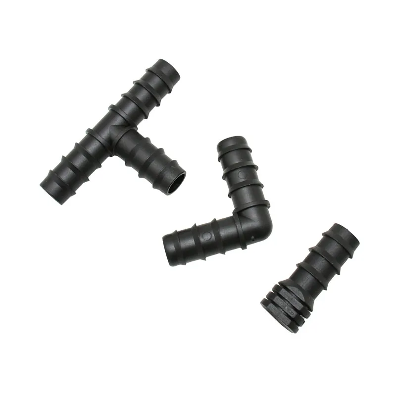 DN15 3/4" water hose tee elbow plug End water splitter 20 hose 3-way garden irrigation barbed drip irrigation fittings 50pcs