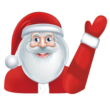 

Christmas Santa Claus Sticker Car Waving Rear Windshield Decal Sticker Wagging Wiper Sticker rear wiper sticker (with hook loop)