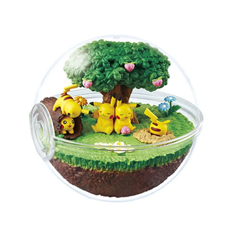 Takara Tomy милый Аниме Пикачу в солнечном лесу шар Покемон фигурка модель игрушки мяч