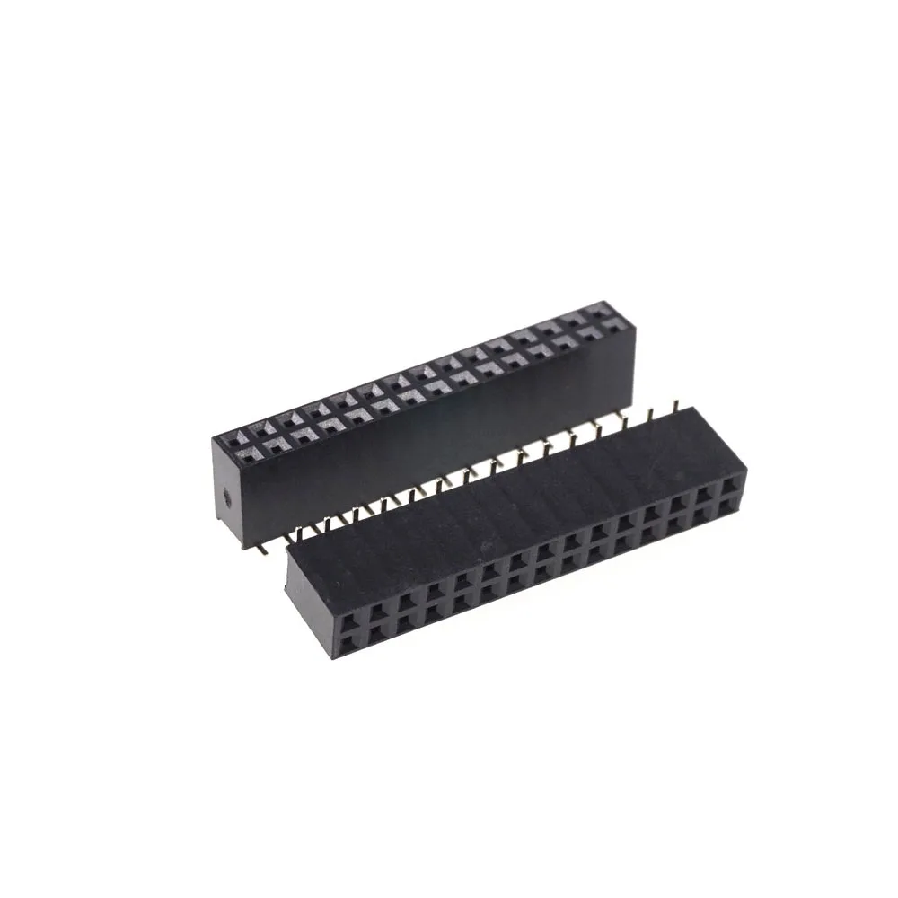 

500pcs 2.54mm 2x15 P 30 Pin Female Header Dual Row Pin Header SMT Plastic height 8.5mm PCB Socket Headers