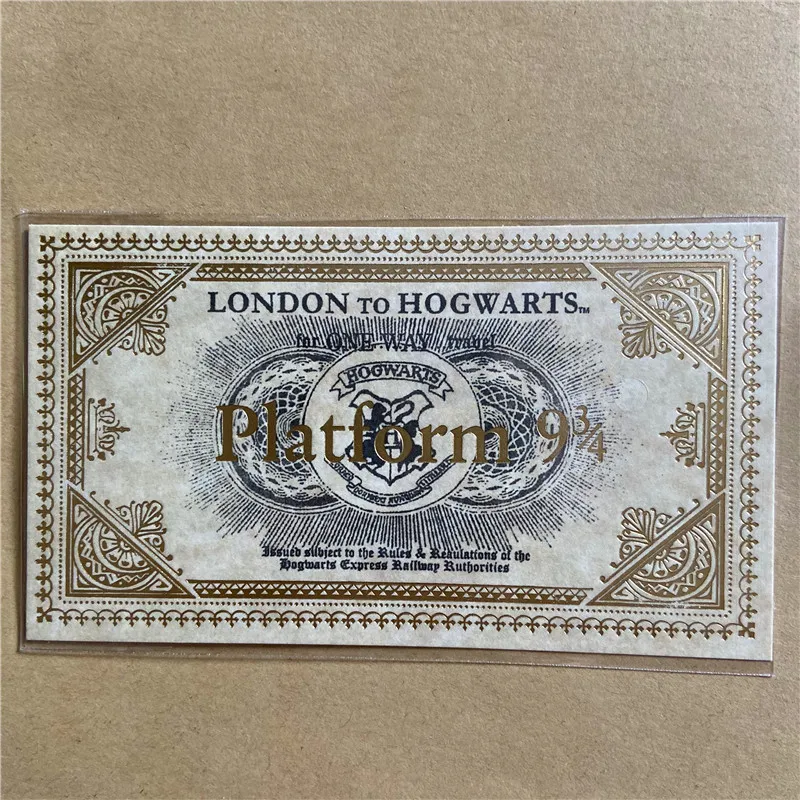 1 шт. hp Movie Wizard Potter хогварт школьный билет Harried коллекция качественная крафт-бумага Золотое Тиснение подарок