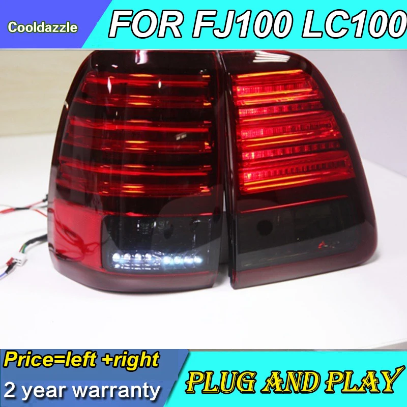 4 шт. для Land Cruiser LC100 4700 FJ100 светодиодный задний фонарь 1998-2007 год красный черный цвет