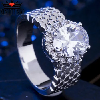 

925 anillos Silver Fashionable Exquisite Inlaid Top AAA Zirconium Ring Women Fine Jewelry Sapphire Watch Modeling Men's Ring