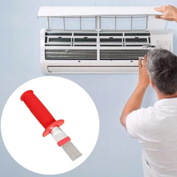

Red Universal Air Conditioning Fin Comb Condenser Cleaning Brush Air Conditioning Blade Cooling Straightening Cleaning Tool