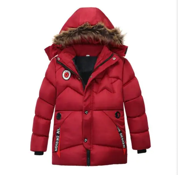 

Boys Jackets Children Winter Coat New 2019 Children Warm Hooded Topcoat Kids Thick Down Coat Kids Outewear Tops Parka Overwear