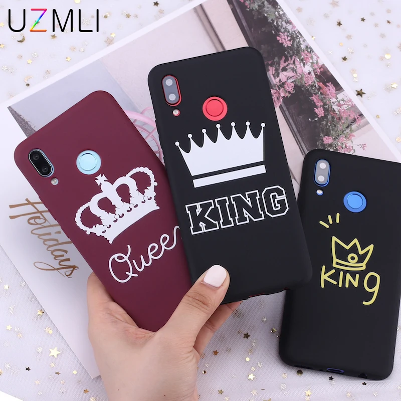 Для Xiaomi Mi 10 9 SE 8 A3 A2 lite 9T CC9 E Redmi K30 Note 7 6 5 Pro 7A 6A King and Queen Crowns Candy TPU чехол для телефона |