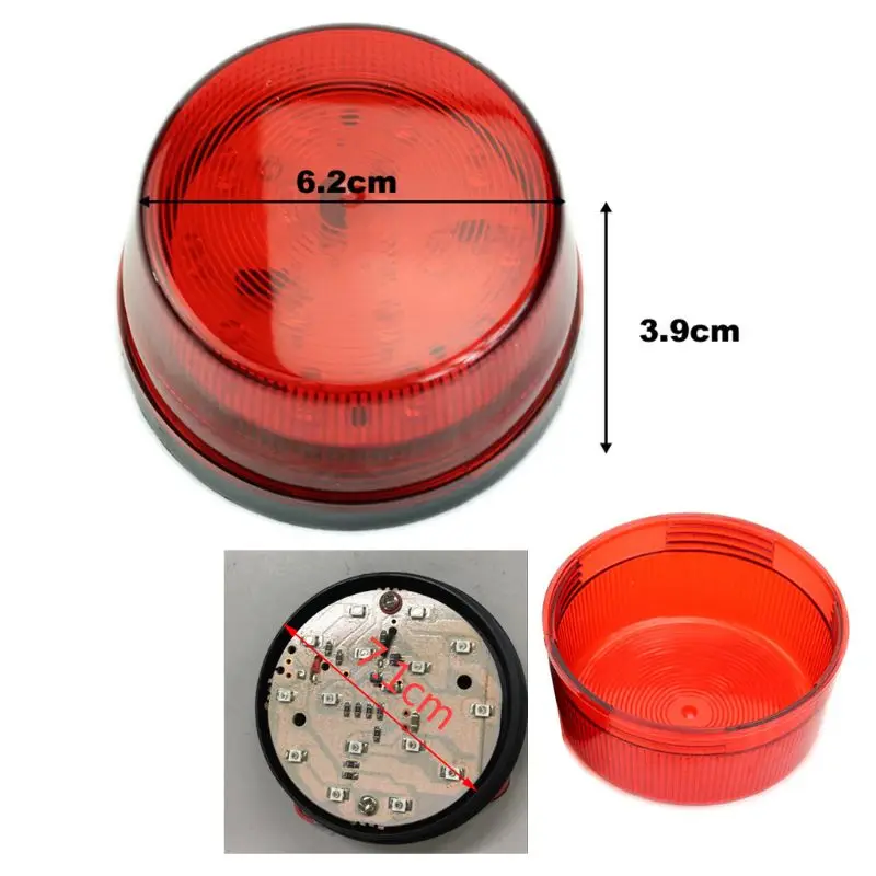 

LED 12V Security Alarm Strobe Signal Warning Red Yellow Blue Flashing Light E65B