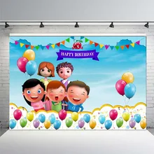 Cocomelon детская картинка Youtube задний фон падения плакат "с днем рождения" для вечеринки фоновая фотография фон
