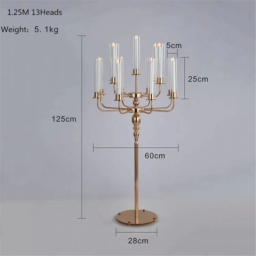 Candelabras Wedding Table Centerpiece Luxury Candelabrum Metal Candle Holders For Home Decoration 4 PCS /Lot