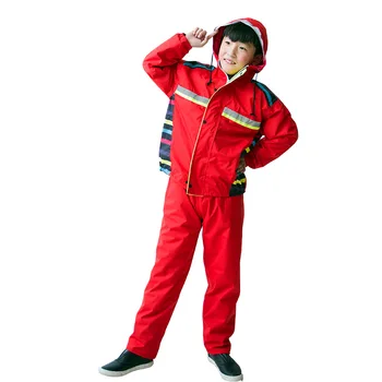 

Waterproof Children Raincoat Set Hooded Hiking Impermeable Bicycle Raincoats Rain Proof Pants Reusable Kids Raincoats Set MM60YY