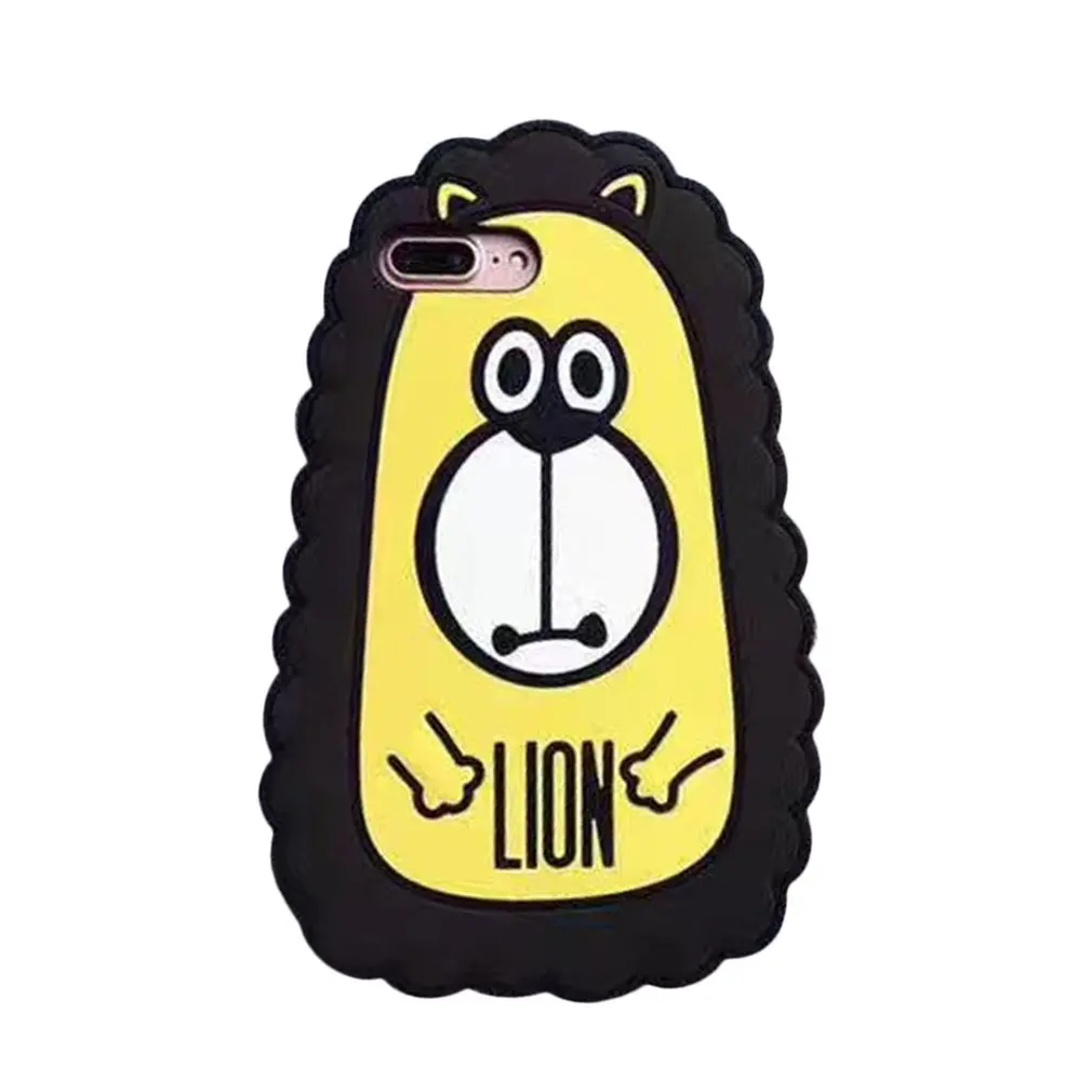 

Clever Lion Cell Phone Case Cute Cartoon Silicone Protection Drop Resistant Mobile Phone Cover For iPhone Series