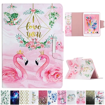 

Coque For Apple Ipad Air 1 Ipad 5 Case A1474 A1475 A1476 Cartoon Flamingo Leather Cover For IPad Air 5th IPad5 9.7" Cover Cases