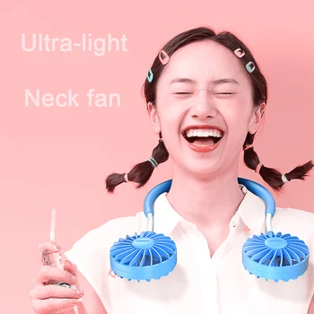 

Mini USB Portable Fan Neck Fan Neckband Rechargeable Small Fans Electric Desk Fan Handheld Air Cooler Portable Air Conditioner