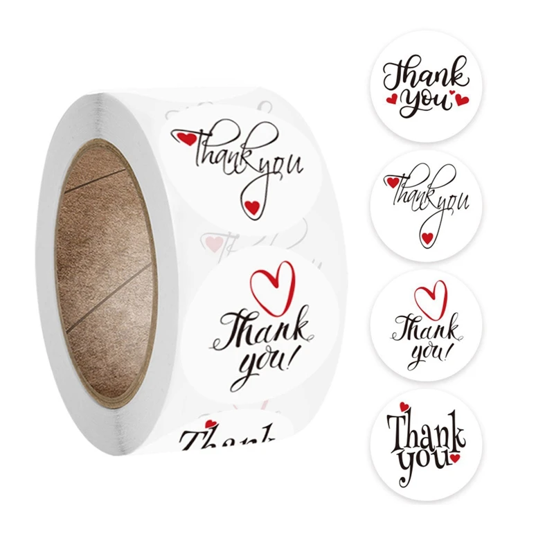 

Round Stickers "THANK YOU" Sealing Woven Labels Labels Scrapbooking Stickers For Package Stationery Sticker For Party Activities