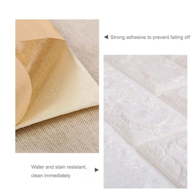 GYEY 3D Brick Wall Stickers DIY Decor Self-Adhesive Waterproof Wallpaper For Kids Room Bedroom Living Room 3D Wall Sticker Brick
