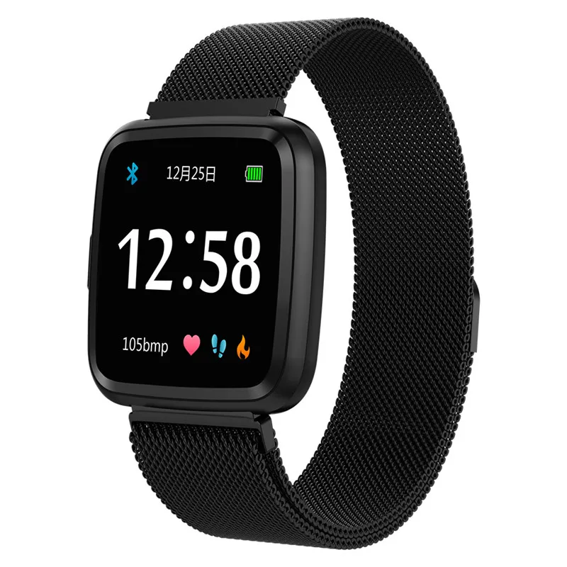 CY7 PRO Смарт часы полный экран сенсорный IP67 Водонепроницаемый Bluetooth Спорт фитнес трекер для мужчин Smartwatch для IOS Android телефон - Цвет: black steel