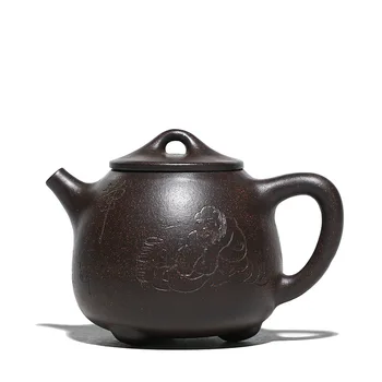 

Ore yixing teapot purple clay zisha kettle handmade kung fu pot drinkware