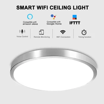 

Smart WIFI Ceiling Light 48W Dimmable LEDs Cloud Remote Control Compatible with Amazon alexa Google Home IFTTT Voice Control