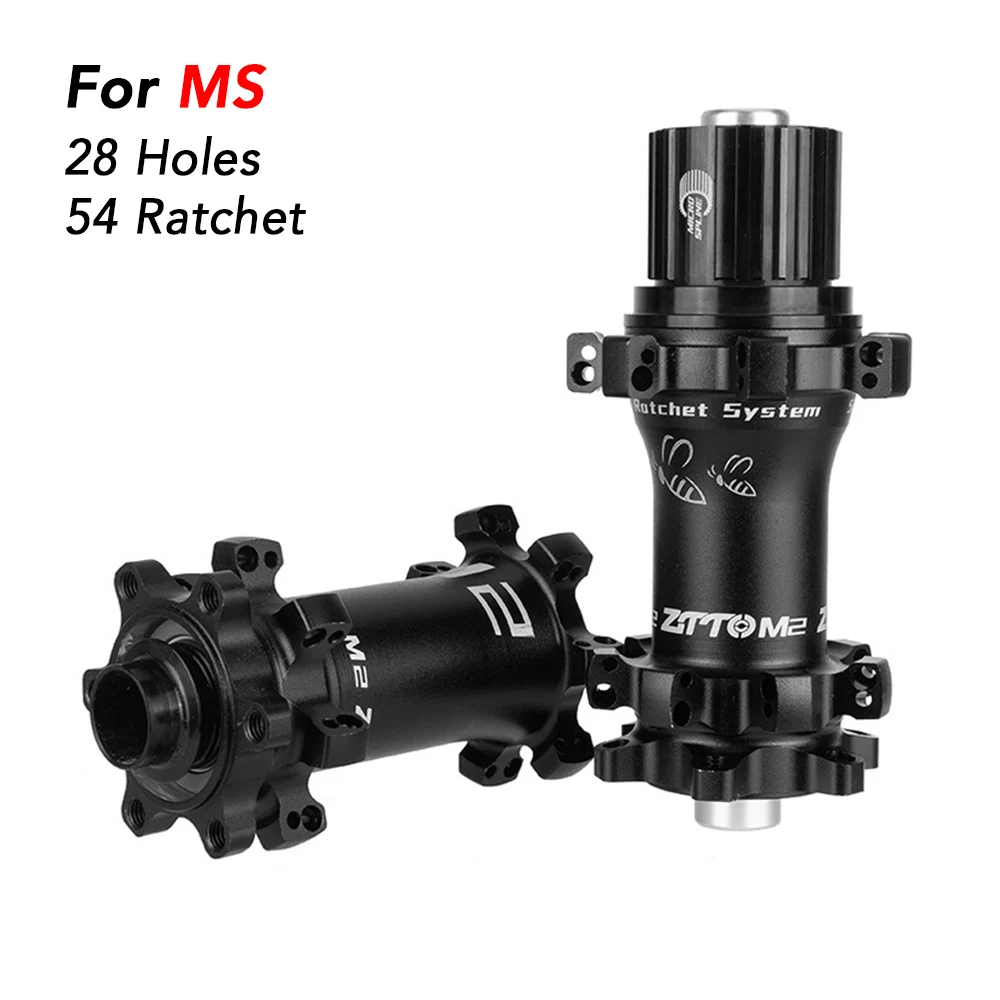 

ZTTO Ultralight 28 Hole 54T Ratchet MTB Straightpull Rear Hub for HG for XD MS Thru Axle QR 28H Bicycle Hub