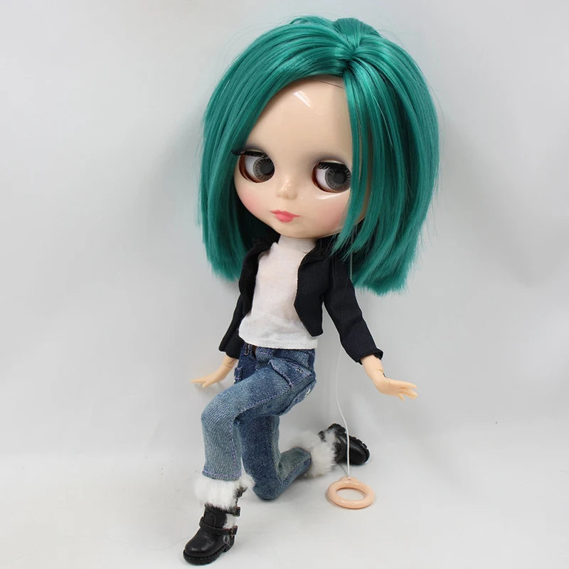 Blyth кукольные 1/6 шарнирное тело из белой кожи зеленого цвета волос Косметика "сделай сам" 30 см bjd подарки для девочек. № 1206