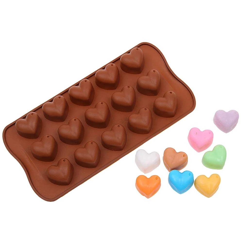 Moule A Chocolat En Forme De Cœur 15 Grilles A Gateau A Bonbons A Faire Soi Meme Outil De Cuisson Aliexpress