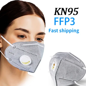 

GRAY FFP2 Value Mascarillas KN95 Mask Protective Dust Mask Masks Reusable Respirator Month KN95 Filter Mask Masque BLACK WHITE