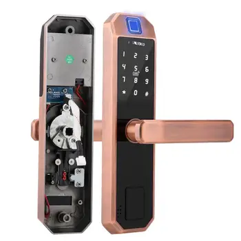 

Fingerprint Lock 701 Fingerprint Lock Digital Electronic Door Lock Home Anti-theft Intelligent Lock Bronze