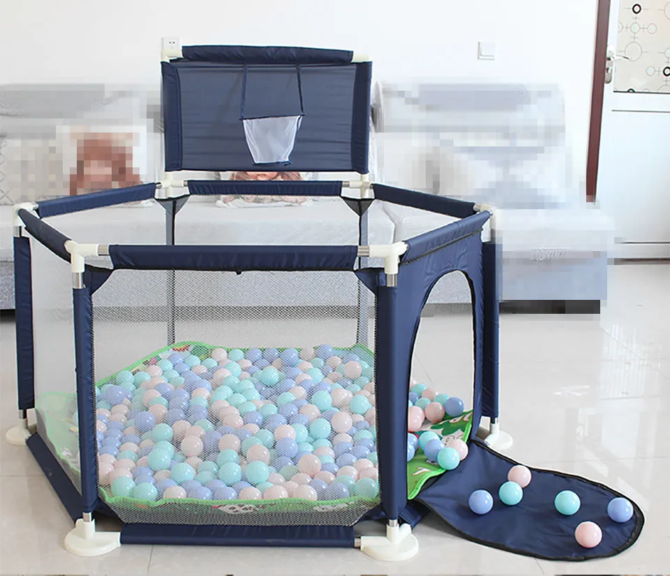 Baby Playpen Dry Pool For Children Portable Children's Playpen Folding Child Fence Child Safety Barrier Ball Pool Kids Bed Fence