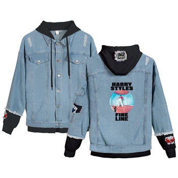 

Fashion Design Harry Styles Fine Line Denim Jacket Women Men Unisex Jeans Hoody Boys Hoodies Steampunk Oversized Denim Jacket