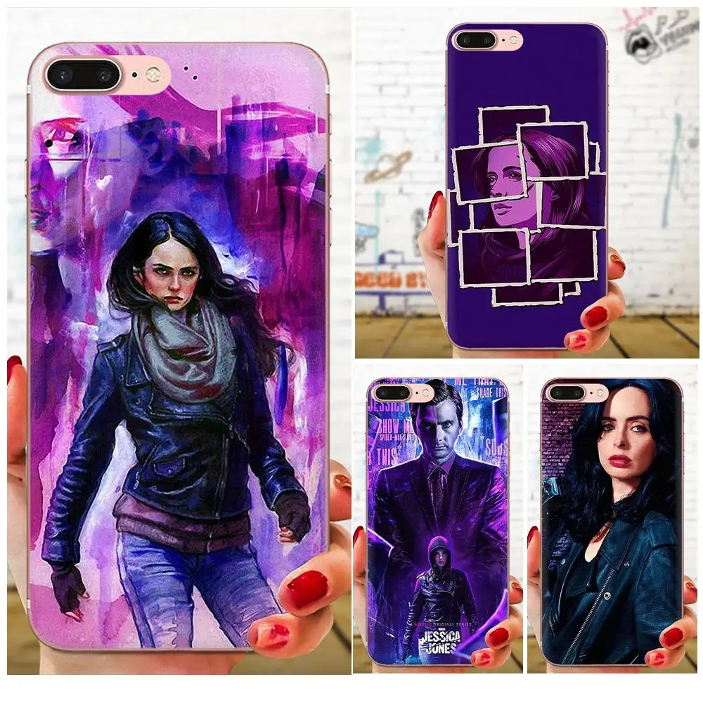 

TPU Fashion Original Jessica Jones Collage For Apple iPhone 4 4S 5 5C 5S SE 6 6S 7 8 11 Plus Pro X XS Max XR