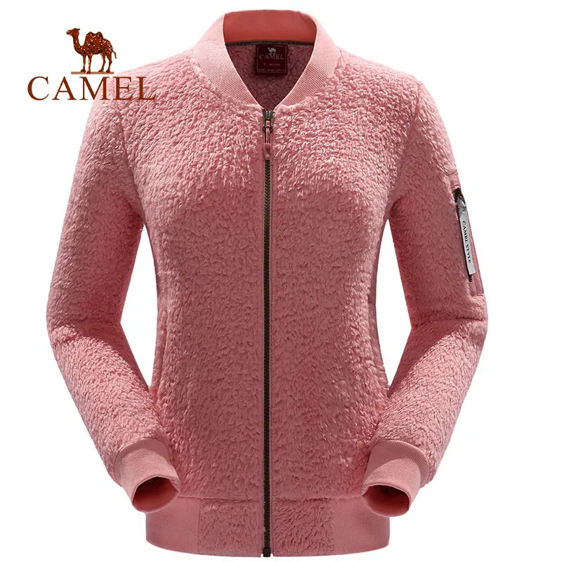 CAMEL женская уличная флисовая походная куртка зимняя ветрозащитная Толстая теплая куртка повседневная мягкая куртка на молнии для кемпинга