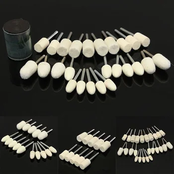 

30mm Durable Felt Polishing Buffing Wheel Kit Tools For Rotary Tools 25pcs