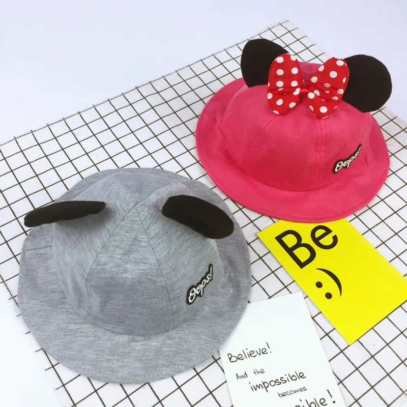 Cute Kids Snapback Baseball Sun Hats with Ears for Toddler Children