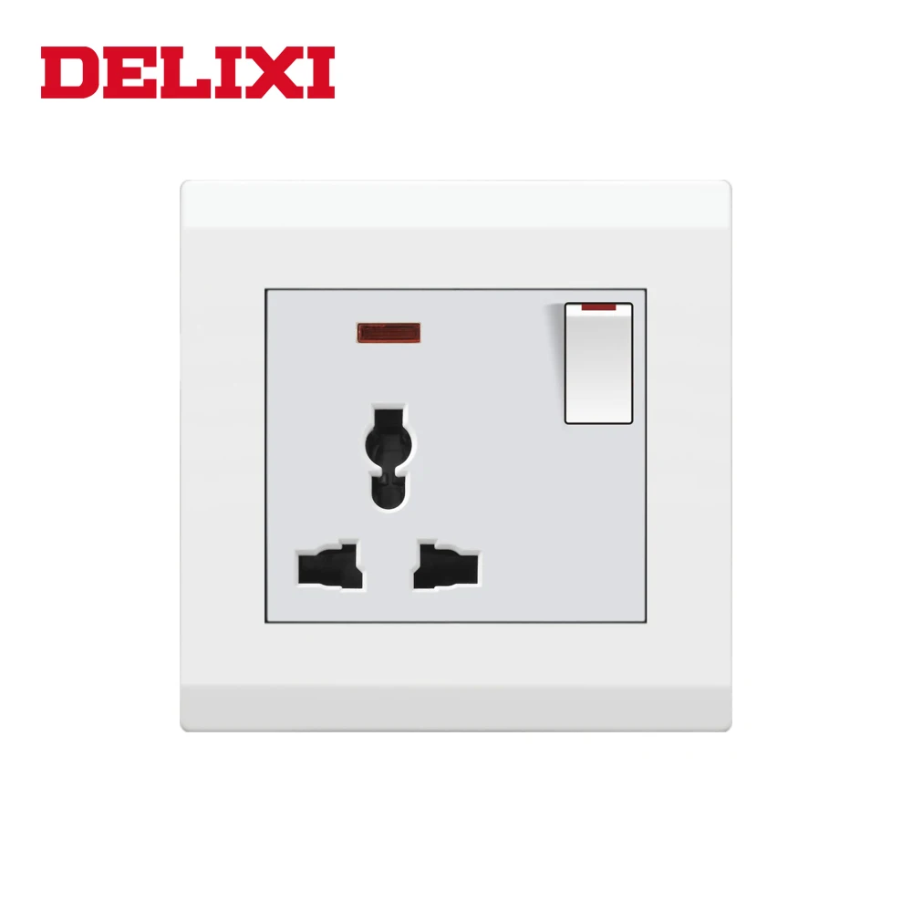 DELIXI настенная розетка с USB разъемом K1.22 13A электронная 86 типа|Электрические