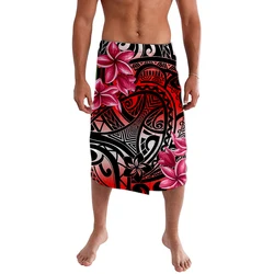 Custom Pattern Polynesian Print Fabrics Tonga Half Skirt Reggae Color Customize With Pattern Aboriginal Half Skirt ie faitaga