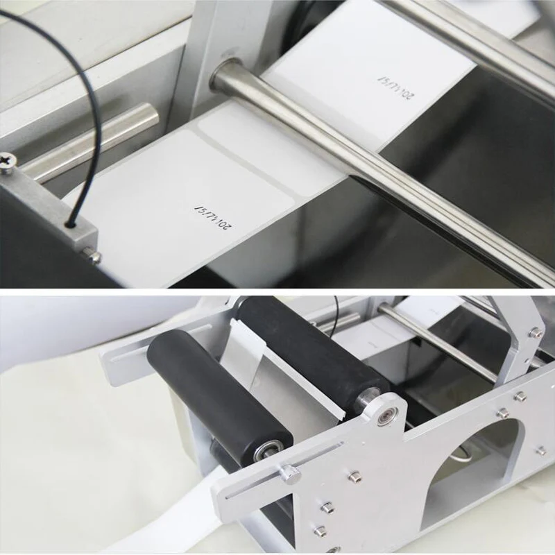 110W label stick machine stickers dispenser round bottle labelling machine semi-utomatic labeller with date marker machine