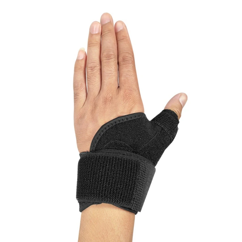 Спортивные наручные часы с накатанной головкой Поддержка шина бандаж для запястья руки напряжения Защита от растяжений для облегчения боли палец, запястье стабилизатор иммобилайзер - Цвет: Черный