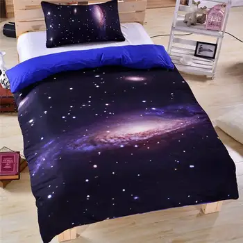 BeddingOutlet Amazing Galaxy Bed Set Bedding Set Queen Size 3d Close to Galaxy Quilt Cover Set Universe Bedspread Bedclothes 5