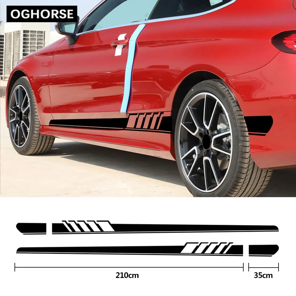 

Matte Black AMG Edition 507 Side Stripe Decal Vinyl Sticker for Mercedes Benz C Class W204 W205