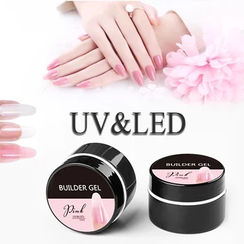 

Beateal Thick Builder Gel Nails Set Pink 15ml Finger Nail Extension UV LED Gel Nail Cover Pink Camouflage Soak Off Jelly Gel