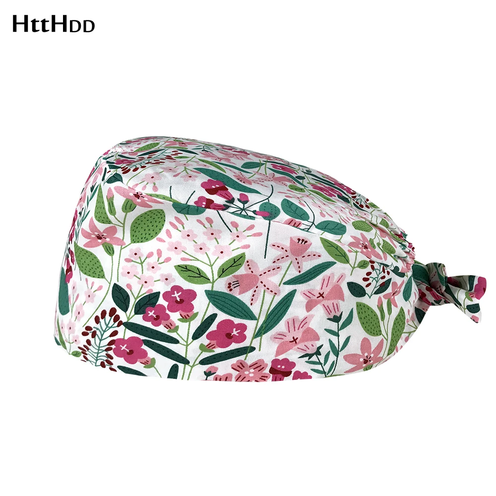

wholesale new Breathable Elastic Hygiene hat Scrubs cap Pet work spa uniform hat Beautician accessories Laboratory Scrub hat